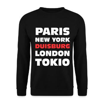 Duisbourg Rhénanie-du-Nord-Westphalie - Sweat-shirt Unisexe - noir - Devant - Alina (178cm) & Michal (187cm)