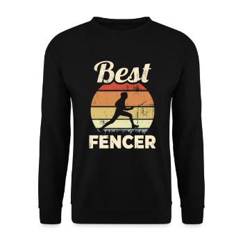 Bester Fechtmeister - Unisex Pullover - Schwarz - Vorne - Alina (178cm) & Michal (187cm)