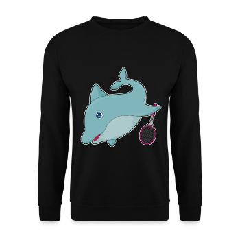 Raquette Tenni Dolphin Tennis - Sweat-shirt Unisexe - noir - Devant - Alina (178cm) & Michal (187cm)