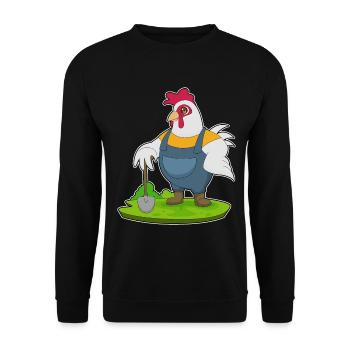 Ferme de pelles Rooster Farmer - Sweat-shirt Unisexe - noir - Devant - Alina (178cm) & Michal (187cm)