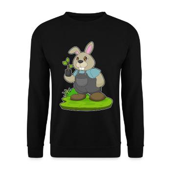 Rabbit Farmer Seedling Farm - Unisex Sweatshirt - black - Front - Alina (178cm) & Michal (187cm)