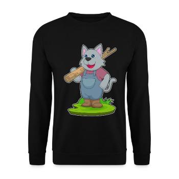 Forêt du bois de bûcherons Cat - Sweat-shirt Unisexe - noir - Devant - Alina (178cm) & Michal (187cm)