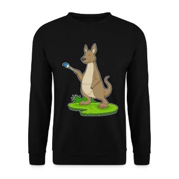 Peintre de kangourou Peinture au pinceau - Sweat-shirt Unisexe - noir - Devant - Alina (178cm) & Michal (187cm)