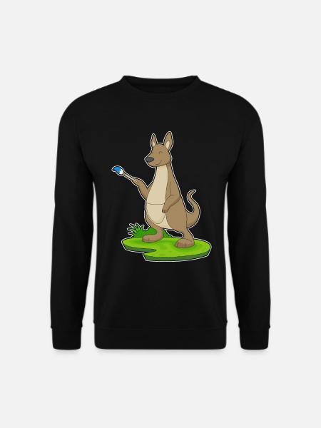 Kangaroo Painter Brush Painting - Unisex Sweatshirt - black
