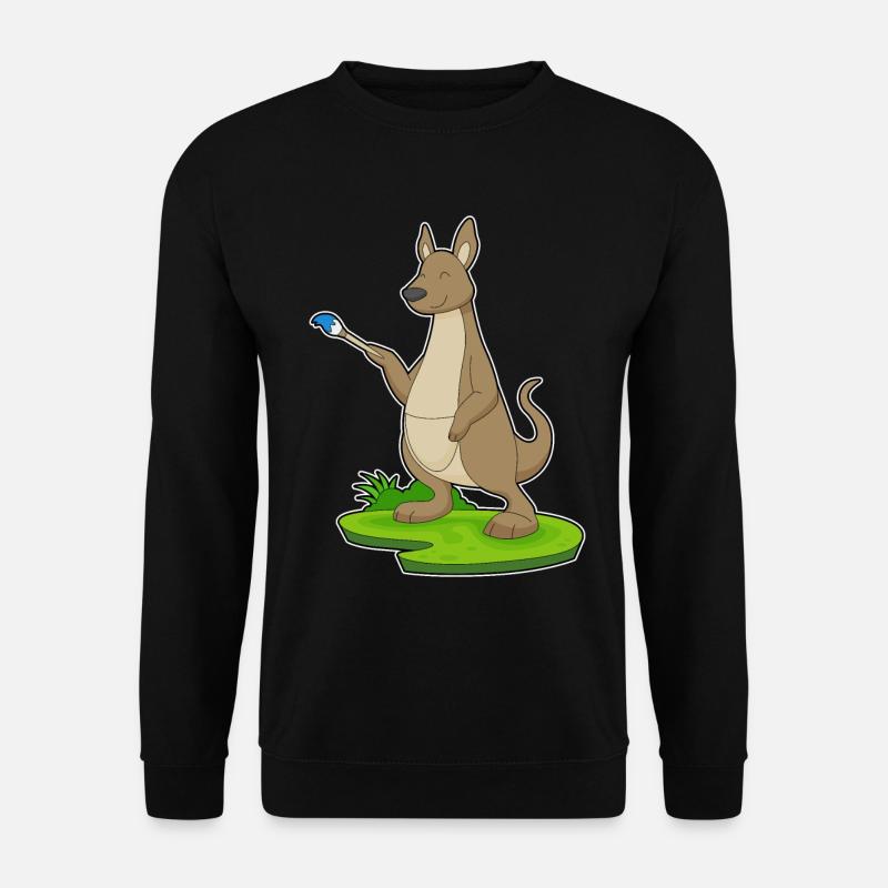 Känguru Maler Pinsel Malen - Unisex Pullover - Schwarz