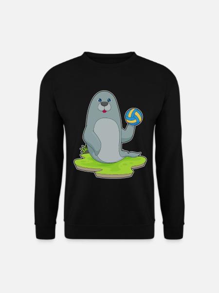 Seal Volleyball Player Volleyball - Unisex Sweatshirt - black