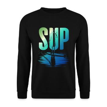 SUP - Unisex Sweatshirt - black - Front - Alina (178cm) & Michal (187cm)