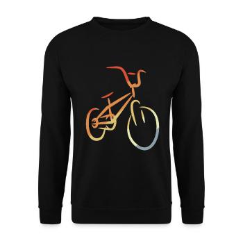 Retro BMX Drawing - Unisex Sweatshirt - black - Front - Alina (178cm) & Michal (187cm)
