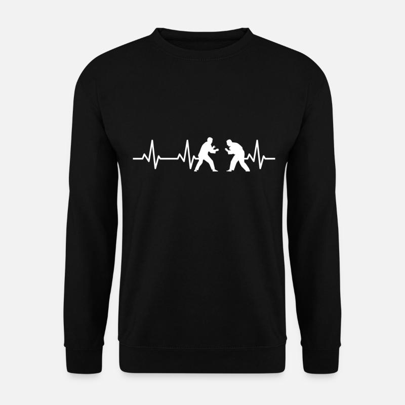 Judo Herzlinie EKG - Unisex Pullover - Schwarz