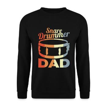 Drummer Dad - Unisex Sweatshirt - black - Front - Alina (178cm) & Michal (187cm)