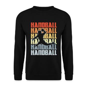 Vintage Handball - Sweat-shirt Unisexe - noir - Devant - Alina (178cm) & Michal (187cm)