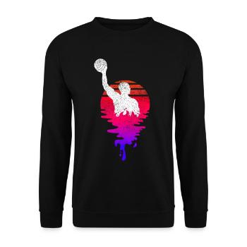 Water polo players Sunset - Unisex Sweatshirt - black - Front - Alina (178cm) & Michal (187cm)