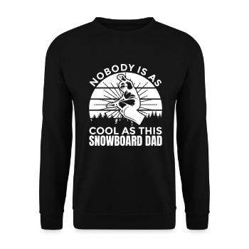 Snowboard Vater - Unisex Pullover - Schwarz - Vorne - Alina (178cm) & Michal (187cm)