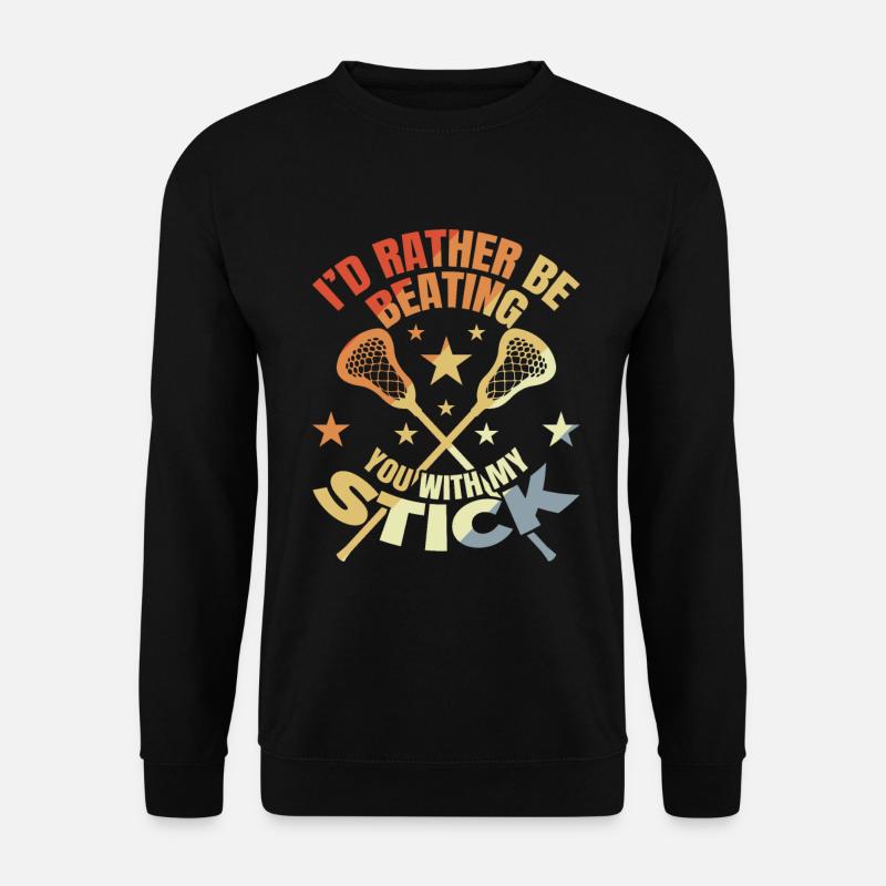 Lustiger Lacrosse Witz - Unisex Pullover - Schwarz
