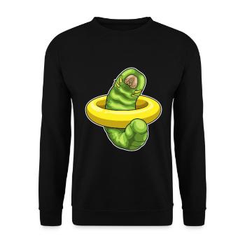 Nage Chenille Swim Ring Été - Sweat-shirt Unisexe - noir - Devant - Alina (178cm) & Michal (187cm)