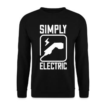Simply Electric - pour les fans de voitures électriques - Sweat-shirt Unisexe - noir - Devant - Alina (178cm) & Michal (187cm)