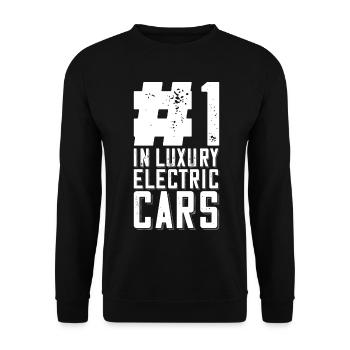 N ° 1 dans les voitures électriques de luxe - pour voiture électrique - Sweat-shirt Unisexe - noir - Devant - Alina (178cm) & Michal (187cm)
