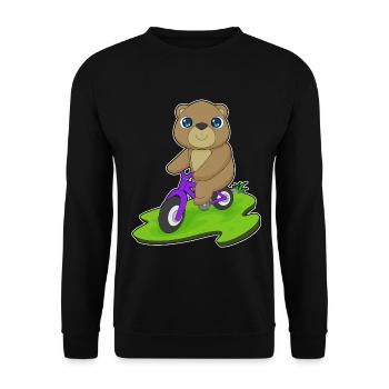 Vélo d’ours - Sweat-shirt Unisexe - noir - Devant - Alina (178cm) & Michal (187cm)