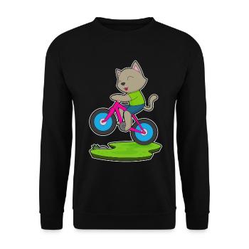 Vélo chat - Sweat-shirt Unisexe - noir - Devant - Alina (178cm) & Michal (187cm)