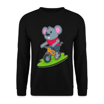 Vélo souris - Sweat-shirt Unisexe - noir - Devant - Alina (178cm) & Michal (187cm)