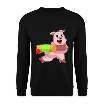 Pig Cricket Cricket Bats - Unisex Sweatshirt - black - Front - Alina (178cm) & Michal (187cm)