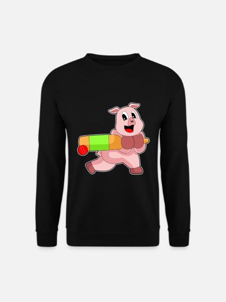 Pig Cricket Cricket Bats - Unisex Sweatshirt - black