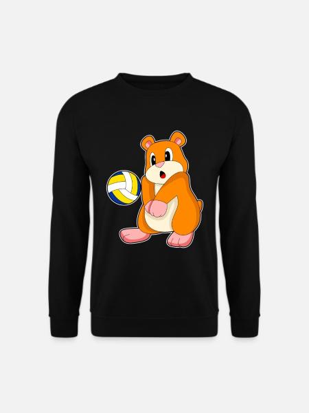 Hamster Volleyball Player Volleyball - Unisex Sweatshirt - black