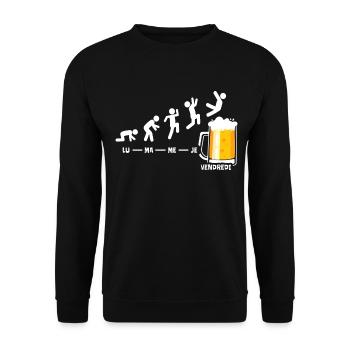 Bière Semaine Vendredi Week-end Fin De La Biere - Sweat-shirt Unisexe - noir - Devant - Alina (178cm) & Michal (187cm)