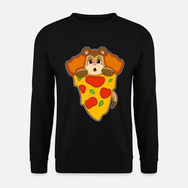 Erdmännchen Pizza - Unisex Pullover - Schwarz