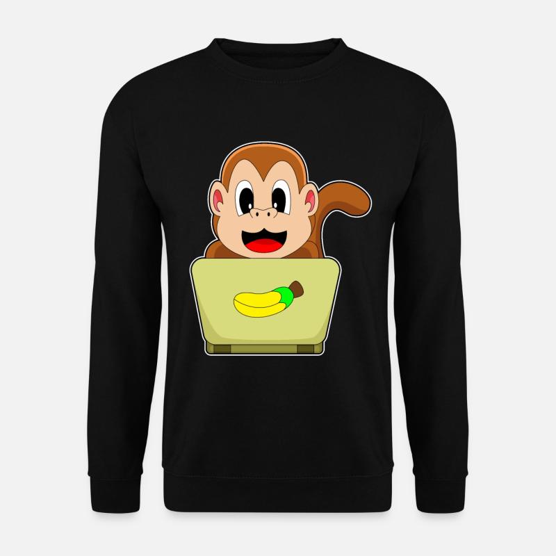 Monkey Laptop - Unisex Sweatshirt - black
