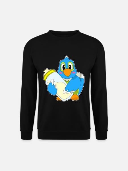 Parrot Baby Bottle Milk - Unisex Sweatshirt - black