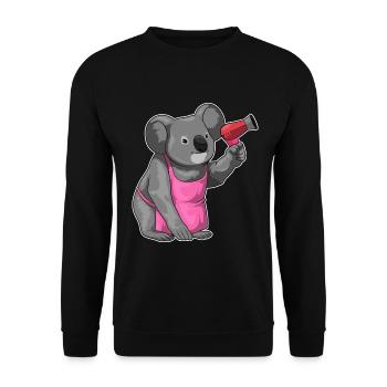 Koala Hairdresser Sèche-cheveux - Sweat-shirt Unisexe - noir - Devant - Alina (178cm) & Michal (187cm)