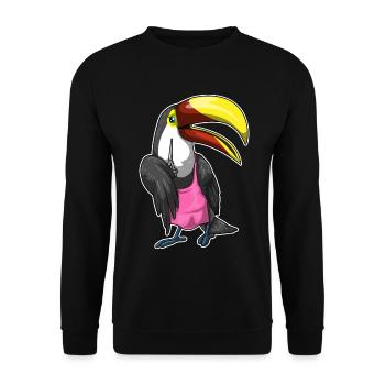 Ciseaux de coiffure Toucan - Sweat-shirt Unisexe - noir - Devant - Alina (178cm) & Michal (187cm)