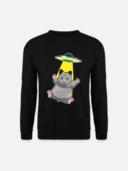 Hamster Spaceship Space - Unisex Sweatshirt - black