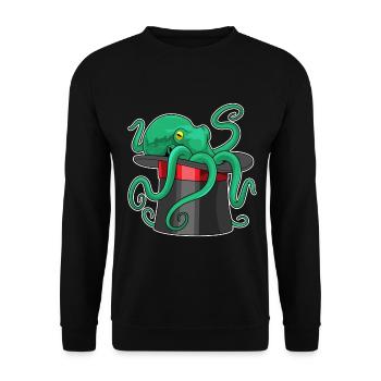 Octopus Wizard Cylindre - Sweat-shirt Unisexe - noir - Devant - Alina (178cm) & Michal (187cm)