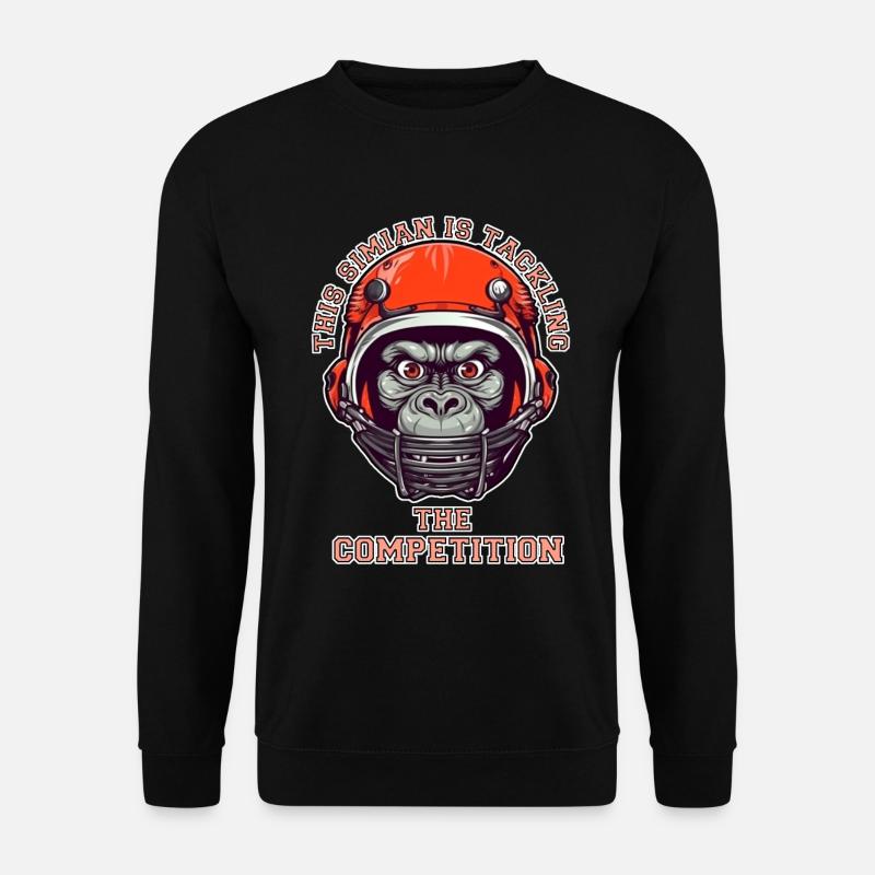 self-confident monkey accepts the challenge - Unisex Sweatshirt - black