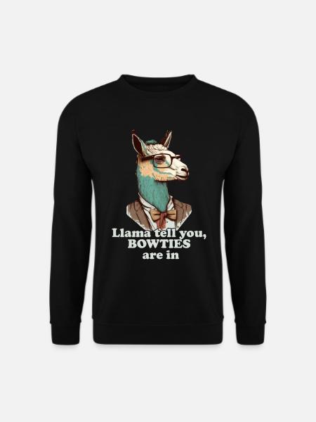 Bowties are in Lama - Unisex Sweatshirt - black