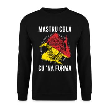 Sicile Trinacria Mastru Cola, cu 'na furma - Sweat-shirt Unisexe - noir - Devant - Alina (178cm) & Michal (187cm)