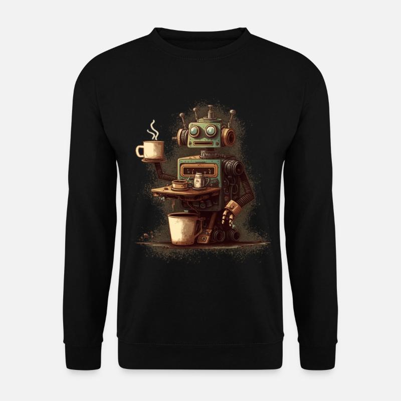 Robot de cuisson du café - Sweat-shirt Unisexe - noir