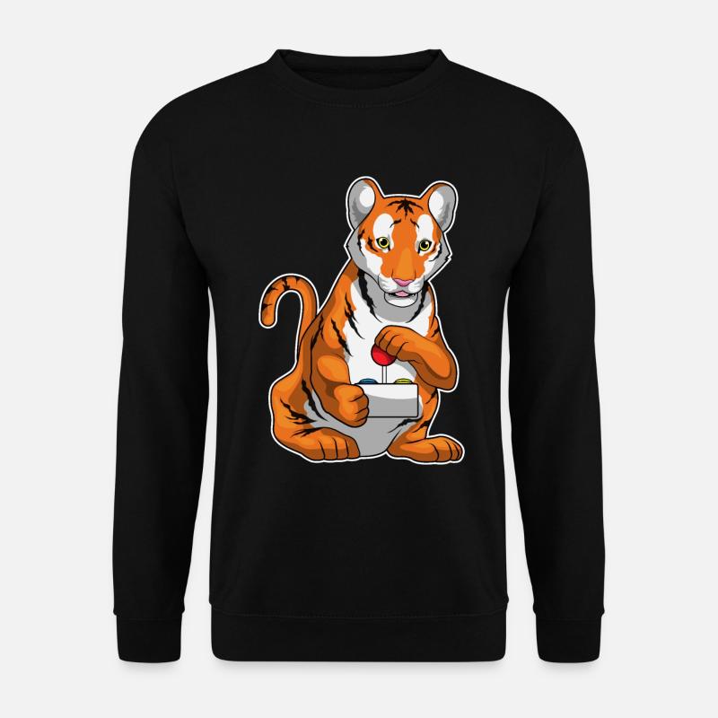Tiger Gamer Controller - Unisex Pullover - Schwarz