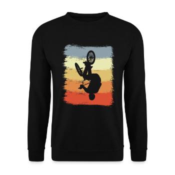 Vintage BMX - Sweat-shirt Unisexe - noir - Devant - Alina (178cm) & Michal (187cm)