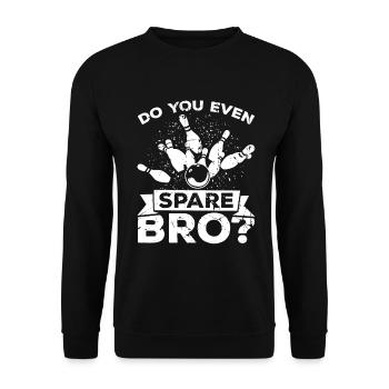 Lustiger Bowling Spruch - Unisex Pullover - Schwarz - Vorne - Alina (178cm) & Michal (187cm)