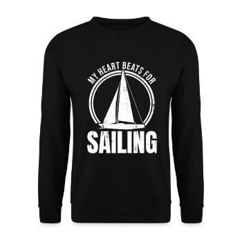Motivation Segeln - Unisex Pullover - Schwarz - Vorne - Alina (178cm) & Michal (187cm)