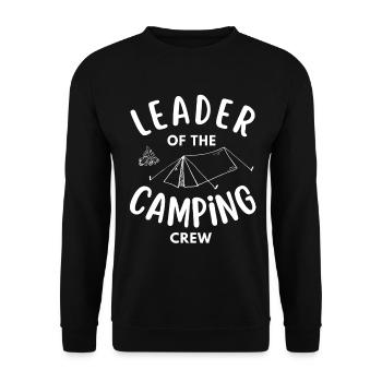 Chief of the Camping Crew funny - Unisex Sweatshirt - black - Front - Alina (178cm) & Michal (187cm)