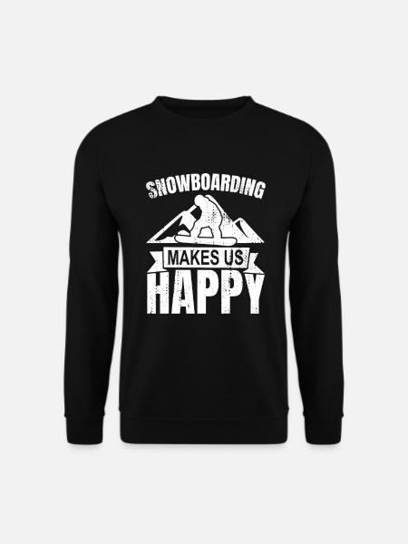 Slogan snowboard - Sweat-shirt Unisexe - noir