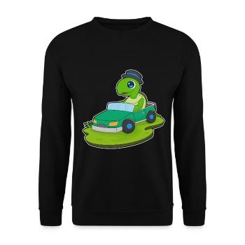 Turtle Car - Unisex Sweatshirt - black - Front - Alina (178cm) & Michal (187cm)