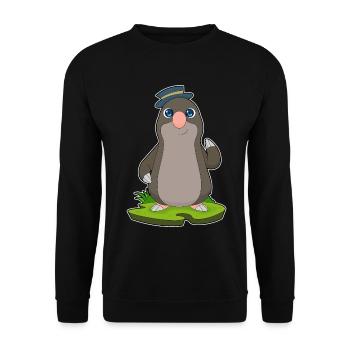 Mole Hat - Unisex Sweatshirt - black - Front - Alina (178cm) & Michal (187cm)