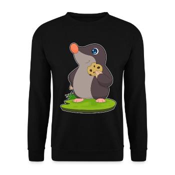Mole Cookie - Unisex Sweatshirt - black - Front - Alina (178cm) & Michal (187cm)