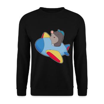Avion Taupe - Sweat-shirt Unisexe - noir - Devant - Alina (178cm) & Michal (187cm)
