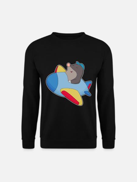 Mole Airplane - Unisex Sweatshirt - black